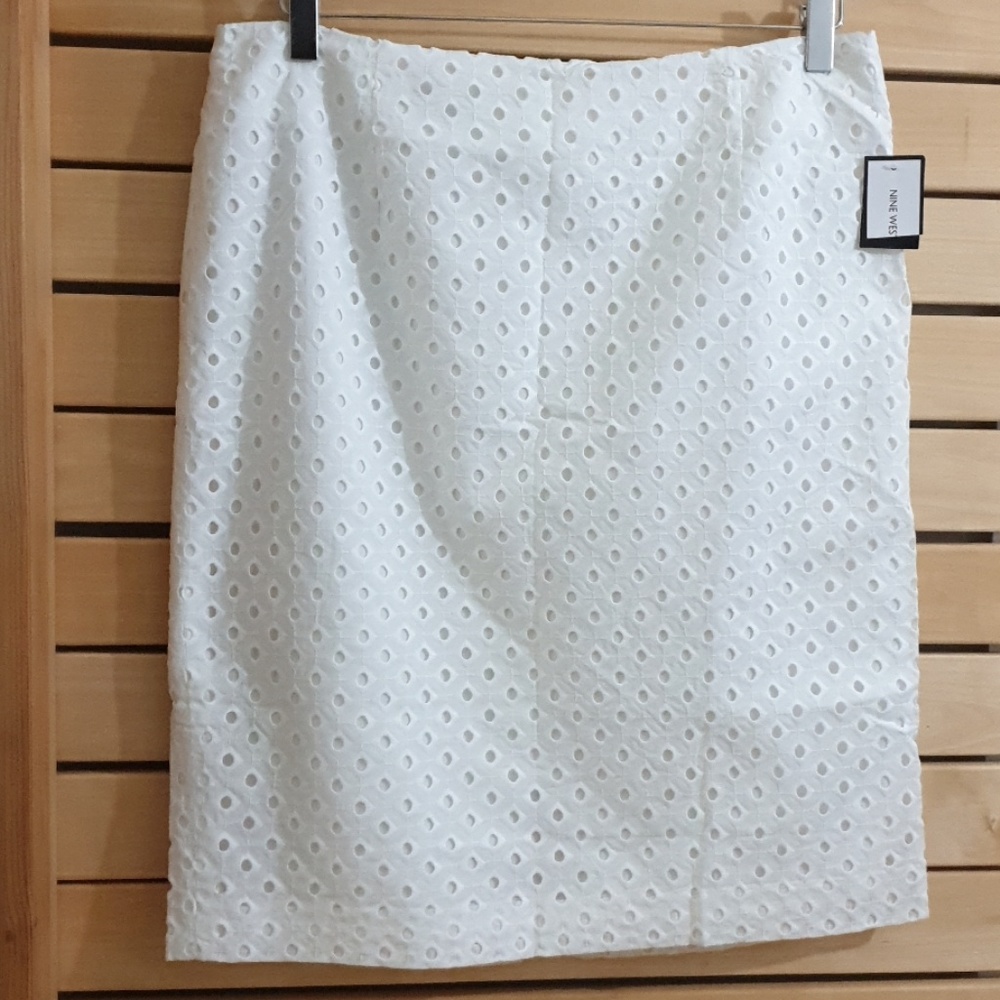 NINE WEST WOMEN'S Skirt White Ivory  Size10 New